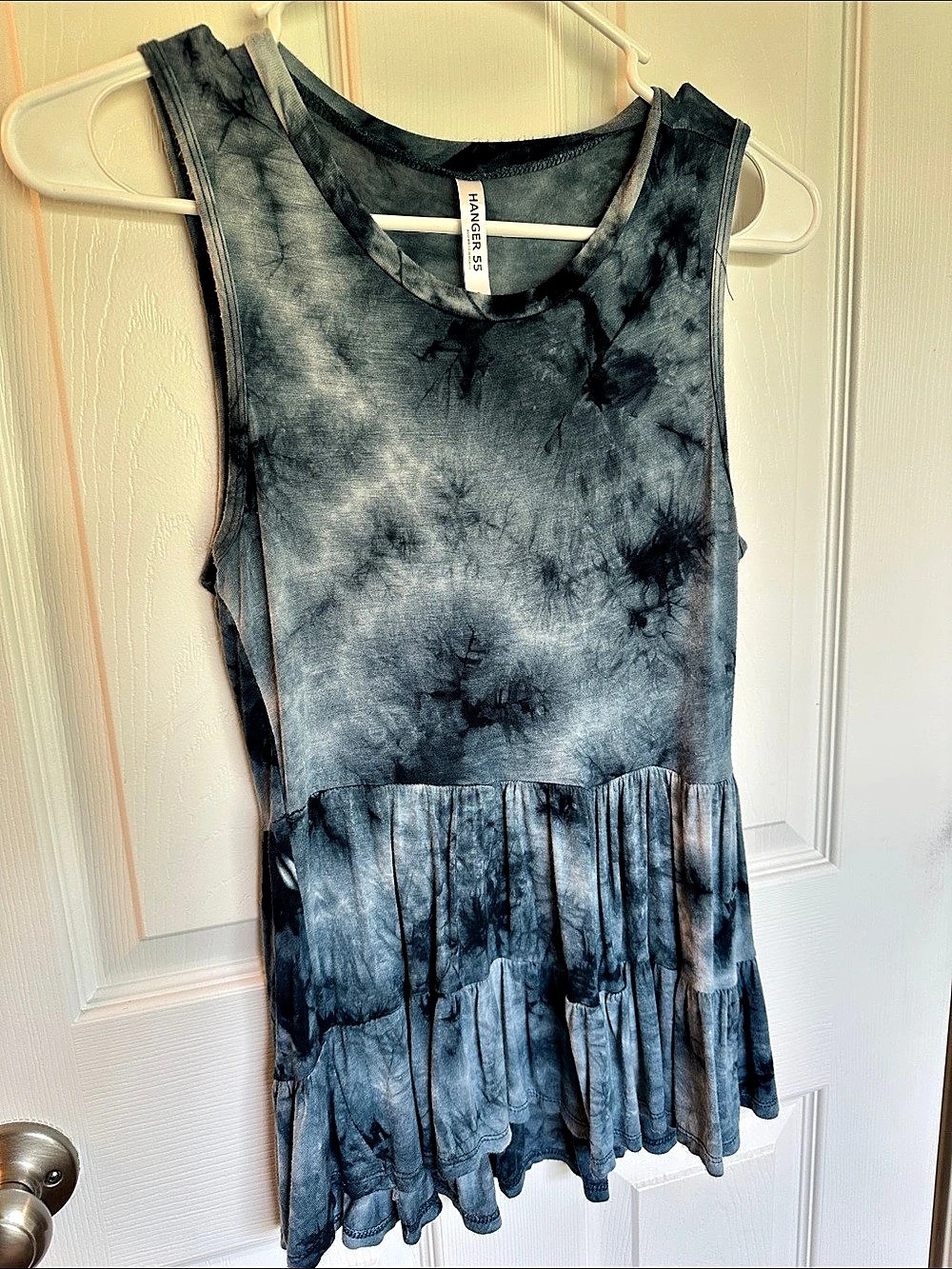 Hanger 55 Tie-Dye tank tunic in Blue